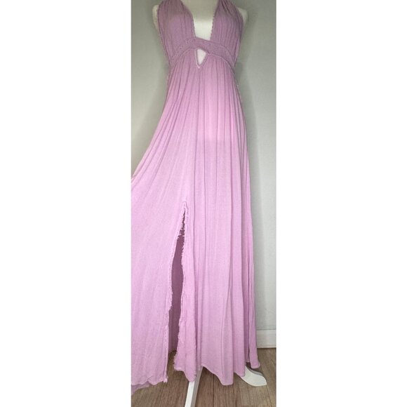 Free People Women L Look Into the Sun Festival Bohemian Flowy Summer Maxi Dress - Picture 3 of 13